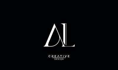AL, LA, A, L, Abstract Letters Logo Monogram