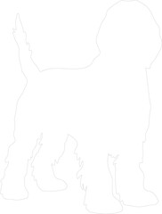 Fototapeta premium Black Russian Terrier outline