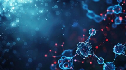 Science and laboratory research Medical background. molecular structures and chemical engineering Hi-tech background. molecule atoms structures