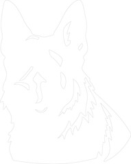 Fototapeta premium German Shepherd outline