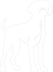 Obraz premium German Shorthaired Pointer outline