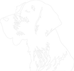 German Wirehaired Pointer outline