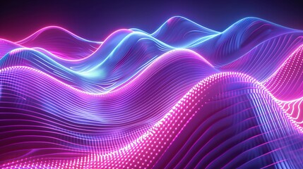 Contemporary wave featuring sophisticated neon lighting. High-end design suitable for wallpaper, banners, and posters.