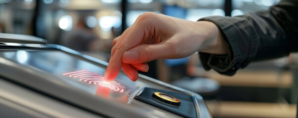 Fingerprint Scanner Security Close-up