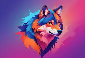 Naklejka premium red fox with a eyes