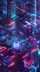 Fototapeta premium A Illustration of a futuristic Infographic