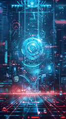 Obraz premium A Illustration of a futuristic Infographic