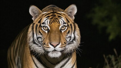 Fototapeta premium A Bengal Tiger Trekking the Jungle in the Darkness