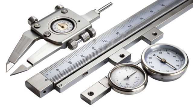 a collection of precision measurement tools png background