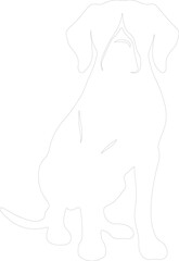 Obraz premium Vizsla outline