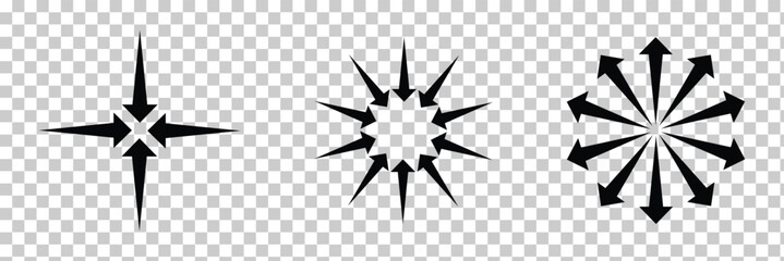  Inward arrow vector. Arrows outward and arrow inward icon symbol vector illustration. © RadiantForms