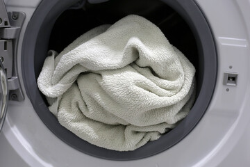 Used towel in washing machine