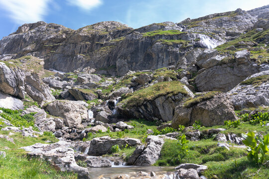 Beautiful panorama, waterfall on the Mountain of Korab.