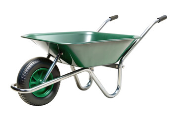 Wheelbarrow isolated on white background. Gardening tool ai generated 
