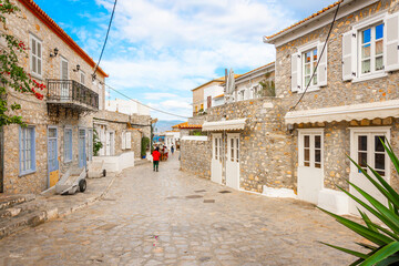 The picturesque seaside village of Hydra, on the island of Hydra, Greece.