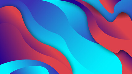 Abstract colorful red and blue wave background, concept, ideas