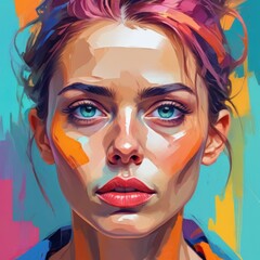 Obraz premium portait of a handsome woman