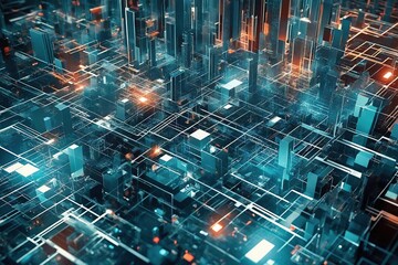 Fototapeta premium Background of technological concepts