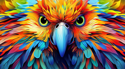 Obraz premium Parrot Pattern Background, Texture, Wallpaper, Background, Cell Phone Cover and Screen, Smartphone, Computer, Laptop, 16:9 Format - PNG