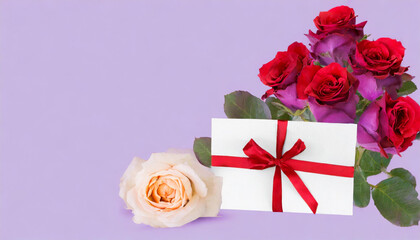 gift box with roses