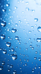 Blue water drop close-up