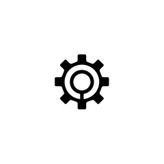 Obraz premium Gear Icon Minimal, Simple Logo