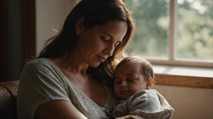 World Breastfeeding Day Celebration: Mother and Child in Serene Embrace