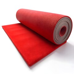 Fototapeta premium red towel isolated on white