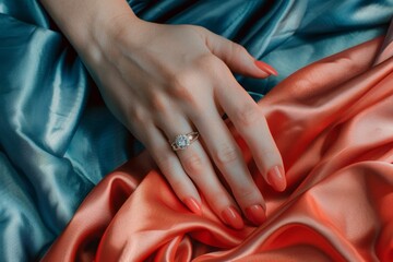 Fototapeta premium hand holding ring 