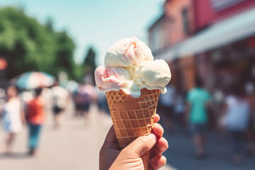 hand holding an ice cream