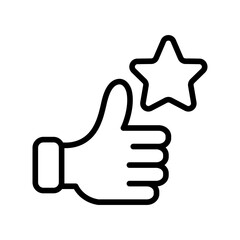 Motivation line icon. Employee icon. Human resources icon isolated on white background. Transparent background, minimalist symbol. Vector images