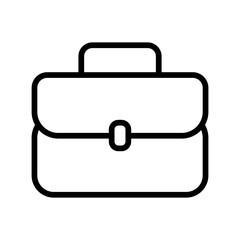 Work bag line icon. Employee icon. Human resources icon isolated on white background. Transparent background, minimalist symbol. Vector images