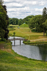 Fototapeta premium bridge over the river in summer