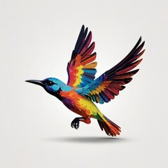 Fototapeta premium black bird fly in the sky