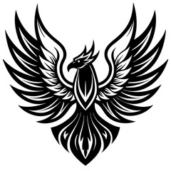 Phoenix logo icon vector art illustration
