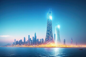 Obraz premium Background of technological concepts