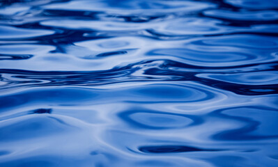 A image of blue ocean waves featuring a water surface in detail