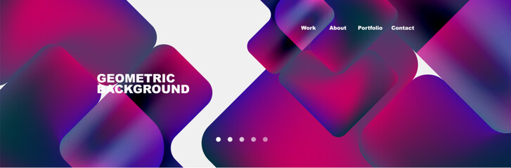 Square internet web page design template. Vector Illustration For Wallpaper, Banner, Background, Card, Book Illustration, landing page