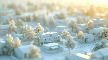 Suburban Neighborhood Model in Miniature