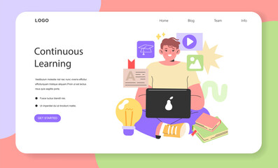 Continuous Learning concept. Vector illustration