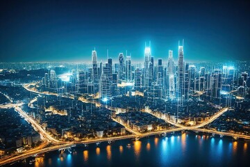 Obraz premium Background of technological concepts