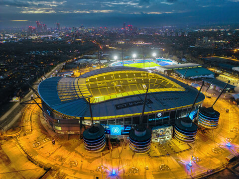 Manchester City, Etihad Stadium. Aerial Image. 30th January 2023