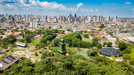 Belém, Pará. Aerial view of the Mangal das Garças Park in the city of Belém