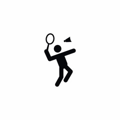 badminton sport tennis jump icon