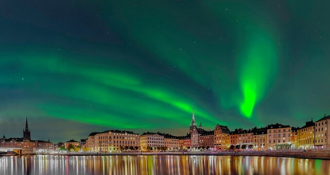 Gamla Stan, Northern Lights, Stockholm, Sweden, Europe