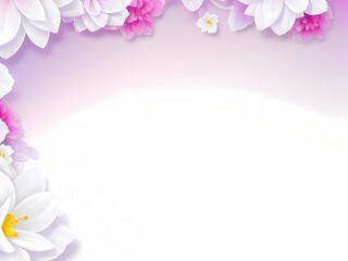 pink and white background with flowers, Watercolor abstract colorful background with waves flower pink, poster background 