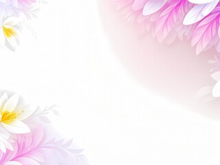 Fototapeta premium pink and white background with flowers, Watercolor abstract colorful background with waves flower pink, poster background 