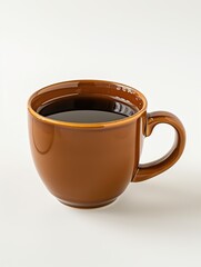 Perfectly Isolated Mug of Black Coffee on a Crisp White Background in High Definition