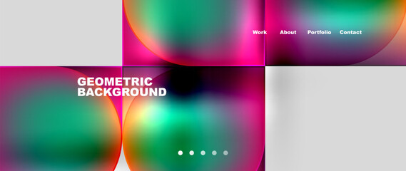 Round squares, circles with fluid gradients. Vector Illustration For Wallpaper, Banner, Background, Card, Book Illustration, landing page