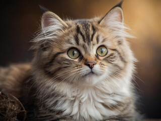 Naklejka premium close up portrait of a cute cat